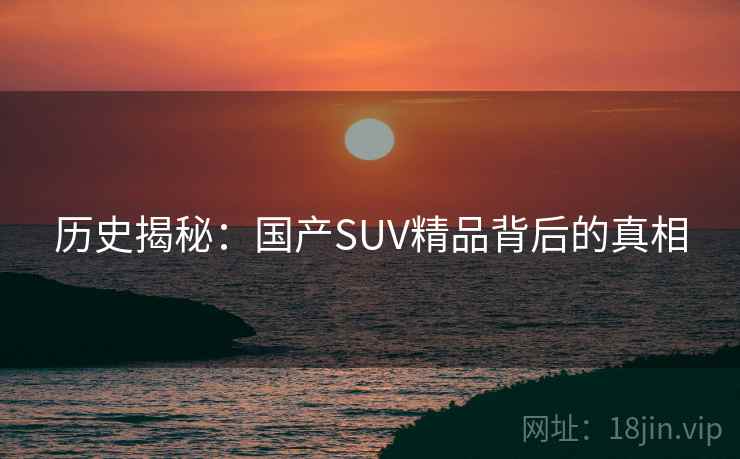 历史揭秘：国产SUV精品背后的真相  第2张