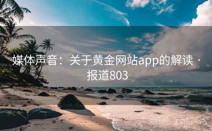 媒体声音：关于黄金网站app的解读 · 报道803  第2张